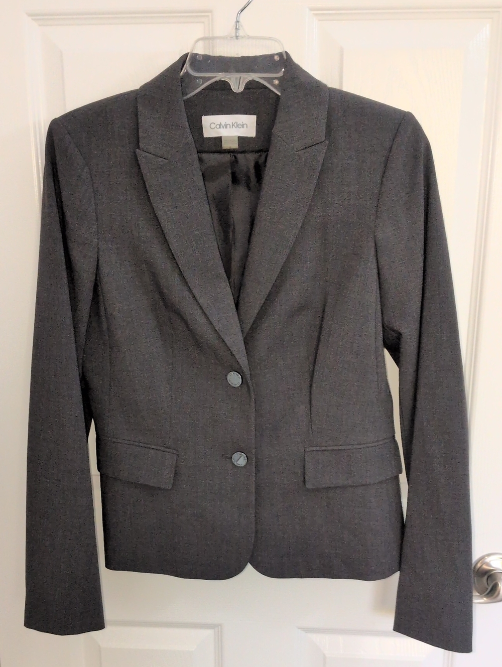 NWOT Calvin Klein Dark Gray Two Button Tailored Blazer - 4